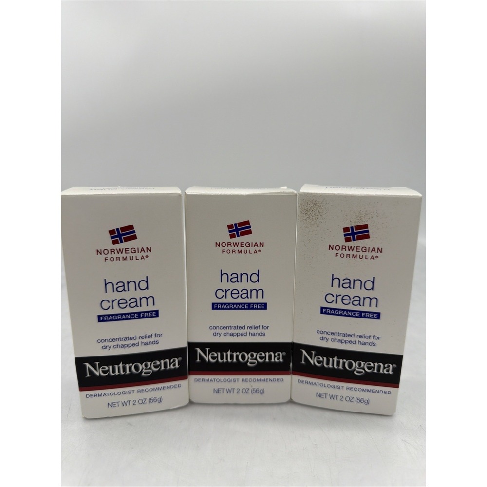 3 Boxes Neutrogena Norwegian Formula Hand Cream Fragrance Free 2oz New